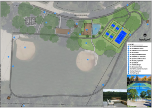 Marx Park Reimagined plan with proposed and current amenities