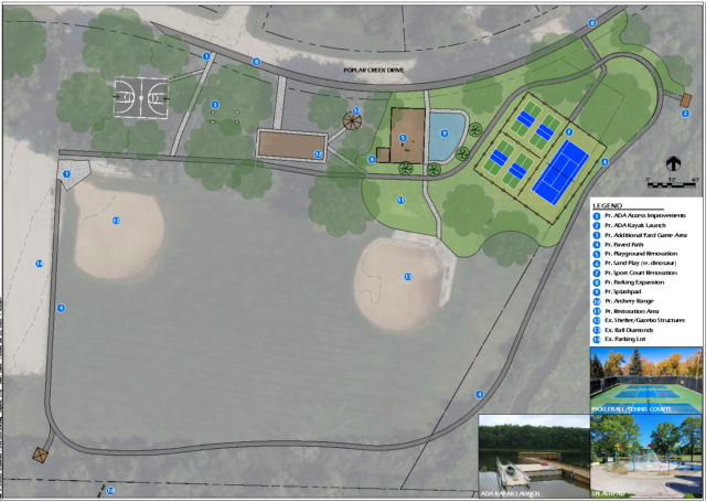 Marx Park Reimagined plan with proposed and current amenities